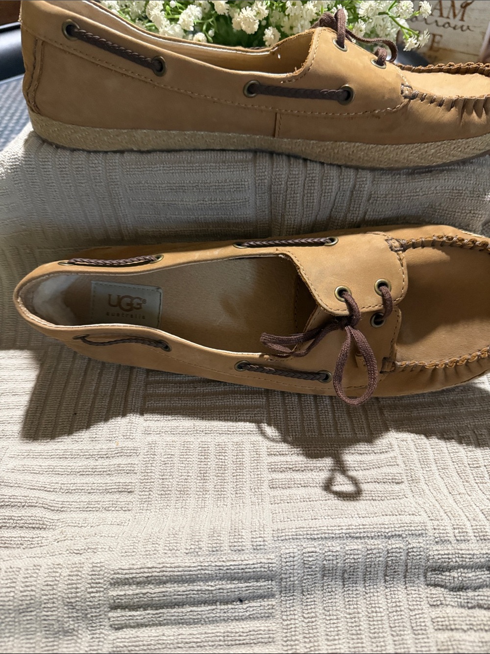 UGG Men’s Chestnut Nubuck Leather Boat Shoes